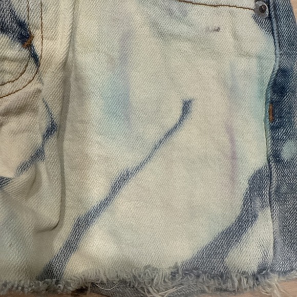 Levi's kids denim‎ cutoff Jean Shorts Southwest Serape OOAK - Picture 11 of 12